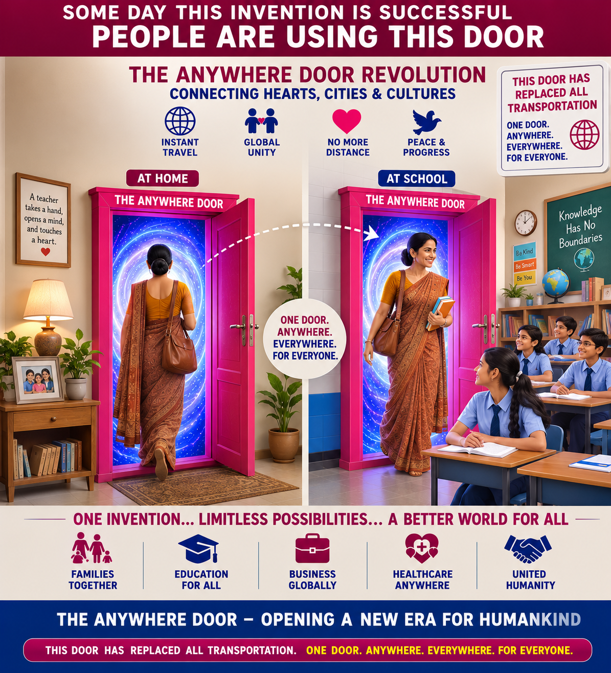 Teacher using Anywhere Door
